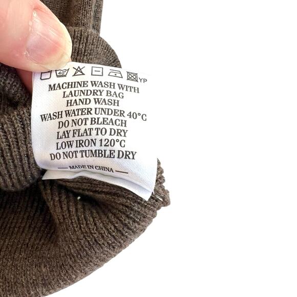 Arach & Cloz Mock Neck Sleeveless Sweater Vest Brown Size S Retail $95 - Picture 7 of 7